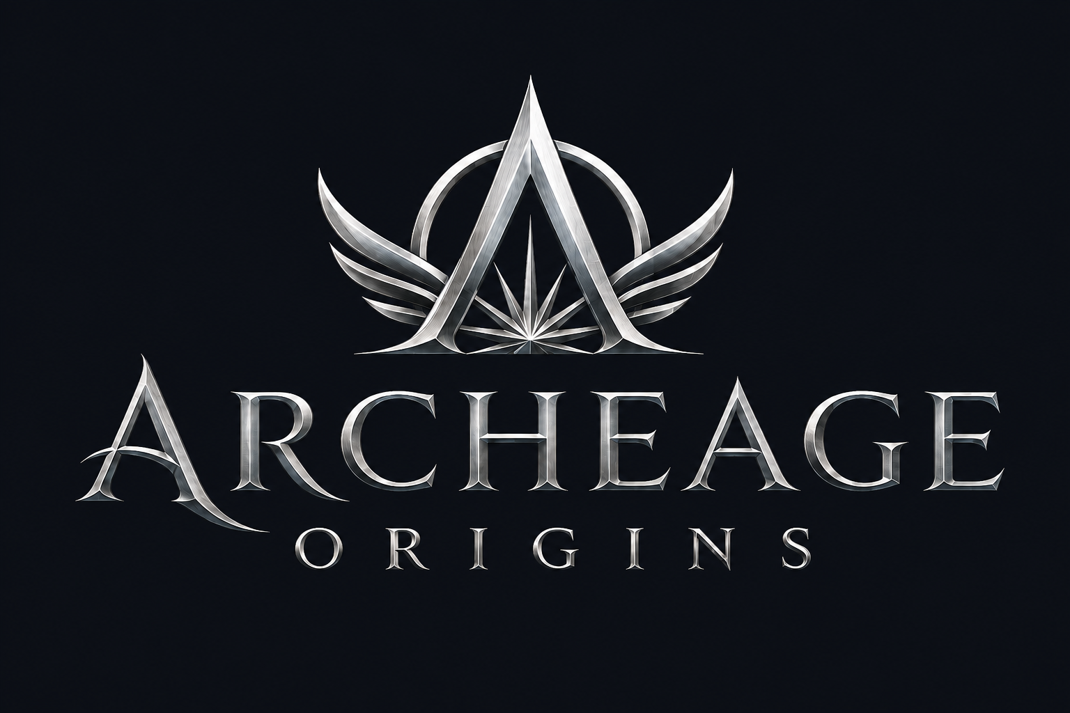ArcheAge Origins silver crest and wordmark